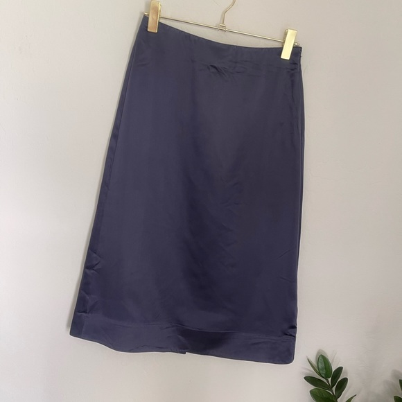 COS Mulberry High Rise Silk-Mix A-Line Skirt Size 4 NWT - Picture 1 of 8